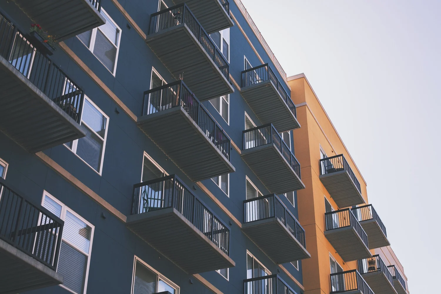 Balconies on a multifamily building